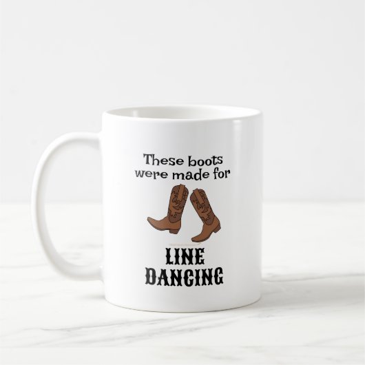 Grappig cadeau voor Line Dancers Line Dancing Boot Koffiemok (Links)