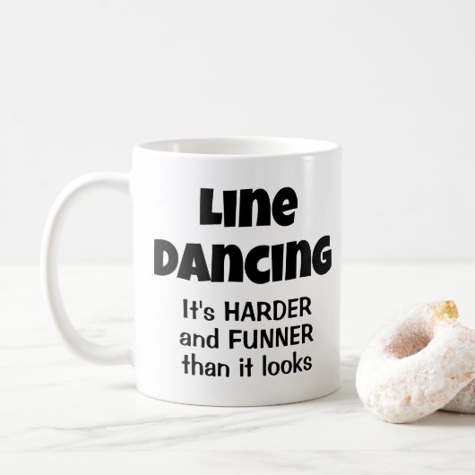 Grappig cadeau voor Line Dancers Line Dancing Funn Koffiemok (Met donut)