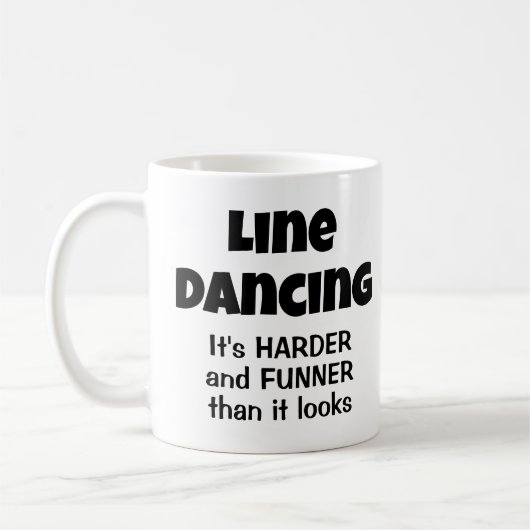 Grappig cadeau voor Line Dancers Line Dancing Funn Koffiemok (Links)