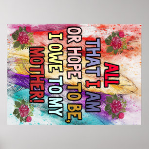 Grappig cadeau voor mam   Grappig citaat aan mama  Poster