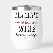 Grappig Cadeau Voor Mama Wijn Sippy Cup Quote (Voorkant)