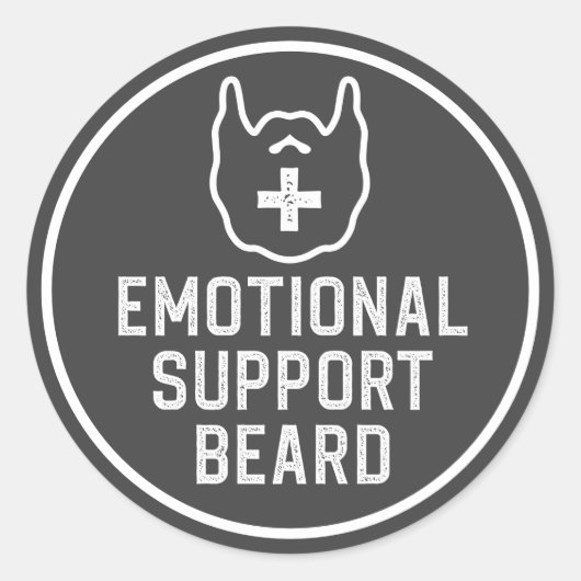 Grappig cadeau voor mannen met een emotionele steu ronde sticker (Voorkant)
