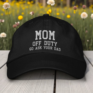 Grappig Cadeau voor Moeder buiten Dienst Geborduurde Pet