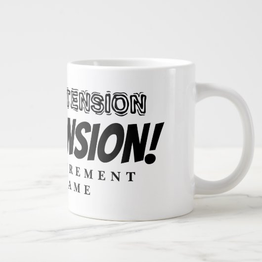 Grappig cadeau voor mok met grote uittredingskoffi (Rechts)