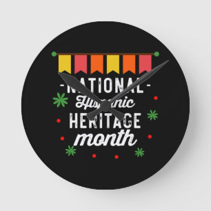 Grappig Cadeau voor Nationale Hispanic Erfgoed Maa Ronde Klok