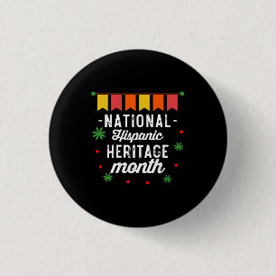 Grappig Cadeau voor Nationale Hispanics Erfgoed Ma Ronde Button 3,2 Cm