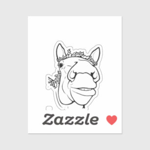 Grappig cadeau voor paardenliefhebbers Grappige st Sticker