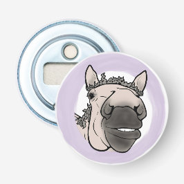 Grappig cadeau voor paardenliefhebbers - schuurpra button flesopener