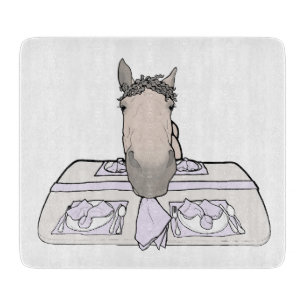 Grappig cadeau voor paardenliefhebbers - servetkle snijplank