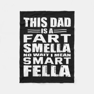 Grappig cadeau voor papa scheet ruikt papa beteken fleece deken