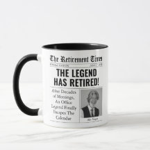 Grappig cadeau voor pensionering Aangepaste krante