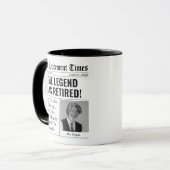Grappig cadeau voor pensionering Aangepaste krante Mok (Voorkant links)