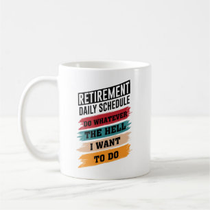 Grappig cadeau voor pensioneringsschema voor manne koffiemok
