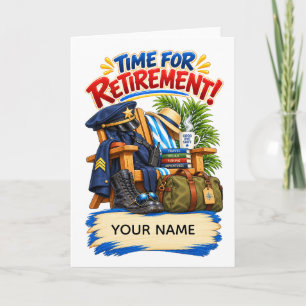 Grappig cadeau voor politiepensioen kaart