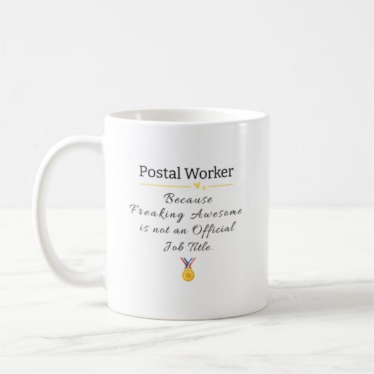 Grappig cadeau voor postbeambte koffiemok (Links)