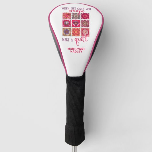 Grappig Cadeau voor Quilters Golfheadcover (Voorkant)