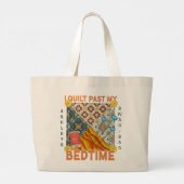 Grappig Cadeau voor Quilters Grote Tote Bag (Achterkant)