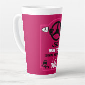 Grappig cadeau voor rijinstructeur latte mok (Linkerhoek)