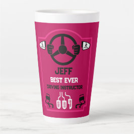 Grappig cadeau voor rijinstructeur latte mok
