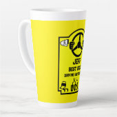 Grappig cadeau voor rijinstructeur latte mok (Linkerhoek)