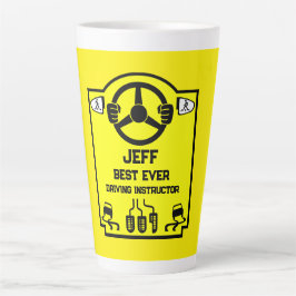 Grappig cadeau voor rijinstructeur latte mok