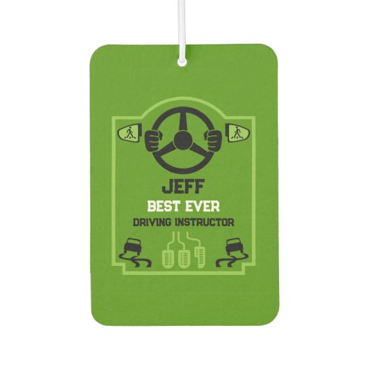 Grappig cadeau voor rijinstructeur luchtverfrisser (Voorkant)