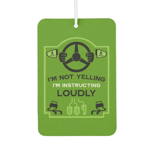 Grappig cadeau voor rijinstructeur luchtverfrisser (Voorkant)