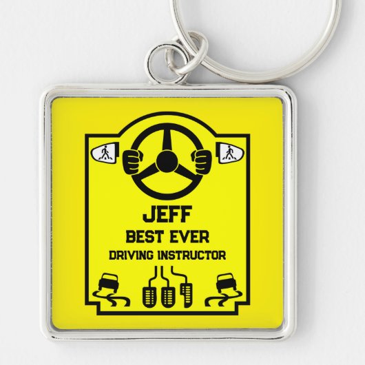 Grappig cadeau voor rijinstructeur sleutelhanger (Voorkant)