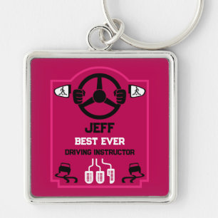 Grappig cadeau voor rijinstructeur sleutelhanger