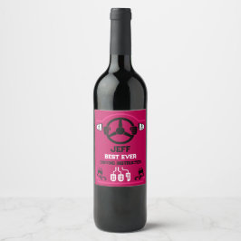 Grappig cadeau voor rijinstructeur wijn etiket