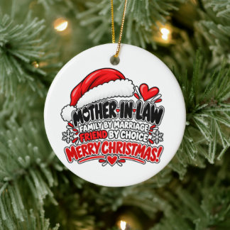 Grappig cadeau voor schoonmoeder met Kerstmis Keramisch Ornament