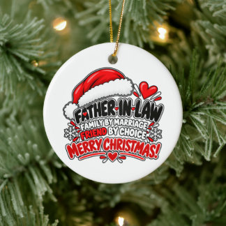 Grappig cadeau voor schoonvader met Kerstmis Keramisch Ornament