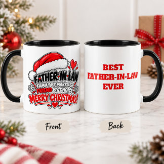 Grappig cadeau voor schoonvader met Kerstmis Mok