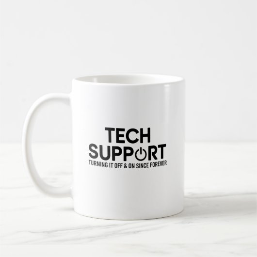Grappig cadeau voor tech support-professionals koffiemok (Links)