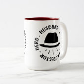 Grappig cadeau voor vaders tweekleurige koffiemok (Voorkant rechts)