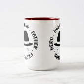 Grappig cadeau voor vaders tweekleurige koffiemok (Center)
