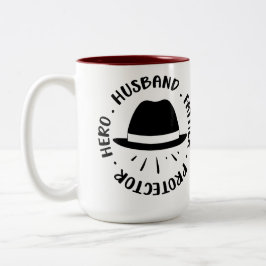 Grappig cadeau voor vaders tweekleurige koffiemok