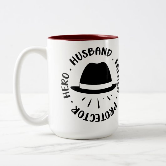 Grappig cadeau voor vaders tweekleurige koffiemok (Links)