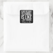 Grappig cadeau voor veldhandbal vierkante sticker (Tas)