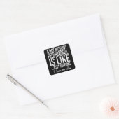 Grappig cadeau voor veldhandbal vierkante sticker (Envelop)