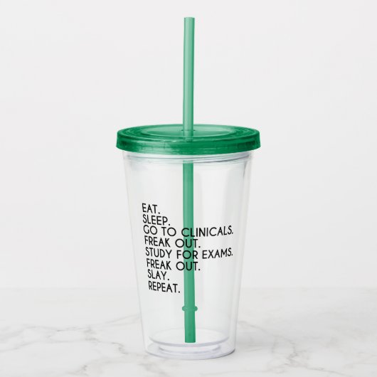 Grappig cadeau voor verpleegkundige-studeren voor acryl drinkbeker (Voorkant)