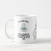 Grappig cadeau voor vertrek Gepersonaliseerde reiz Koffiemok (Links)