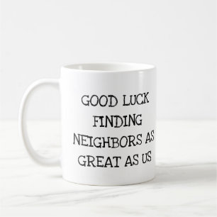 Grappig cadeau voor vertrekkende buren veel succes koffiemok