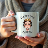 Grappig cadeau voor vrouwen - Leuke cafeïne Queen Koffiemok