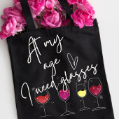 Grappig cadeau voor wijnliefhebber Modern Script T Tote Bag