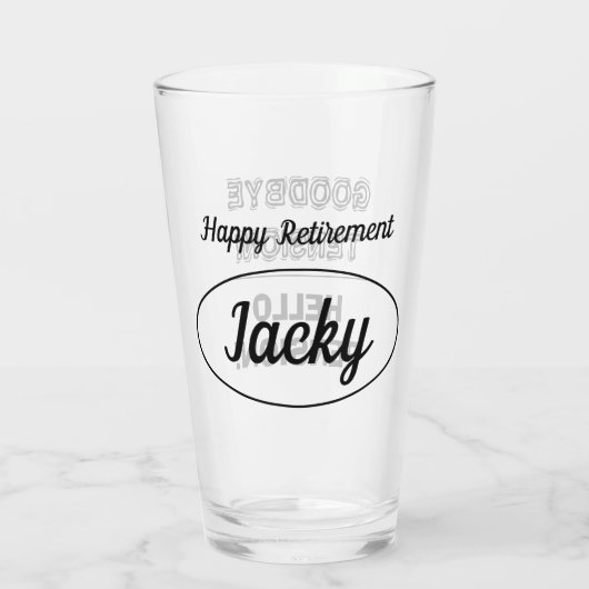 Grappig cadeauglas voor gepensioneerden glas (Achterkant)