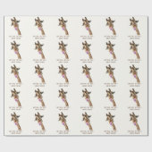 Grappig cadeaupapier Speelse Giraffe - Smile (Vlak)