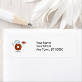 grappig cadeut donut chef cartoon etiket (Insitu)