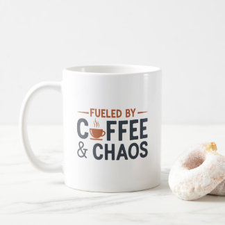 Grappig Caffeïne Humor Koffie en Chaos Minimalisti Koffiemok