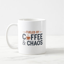 Grappig Caffeïne Humor Koffie en Chaos Minimalisti Koffiemok